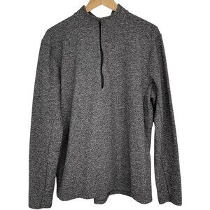 Lululemon Surge Warm 1/2 Zip Pullover Shirt Heathered Black Size Large L